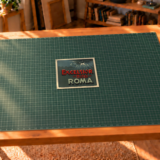 Vintage Excelsior Hotel Rome Italy luggage label art print