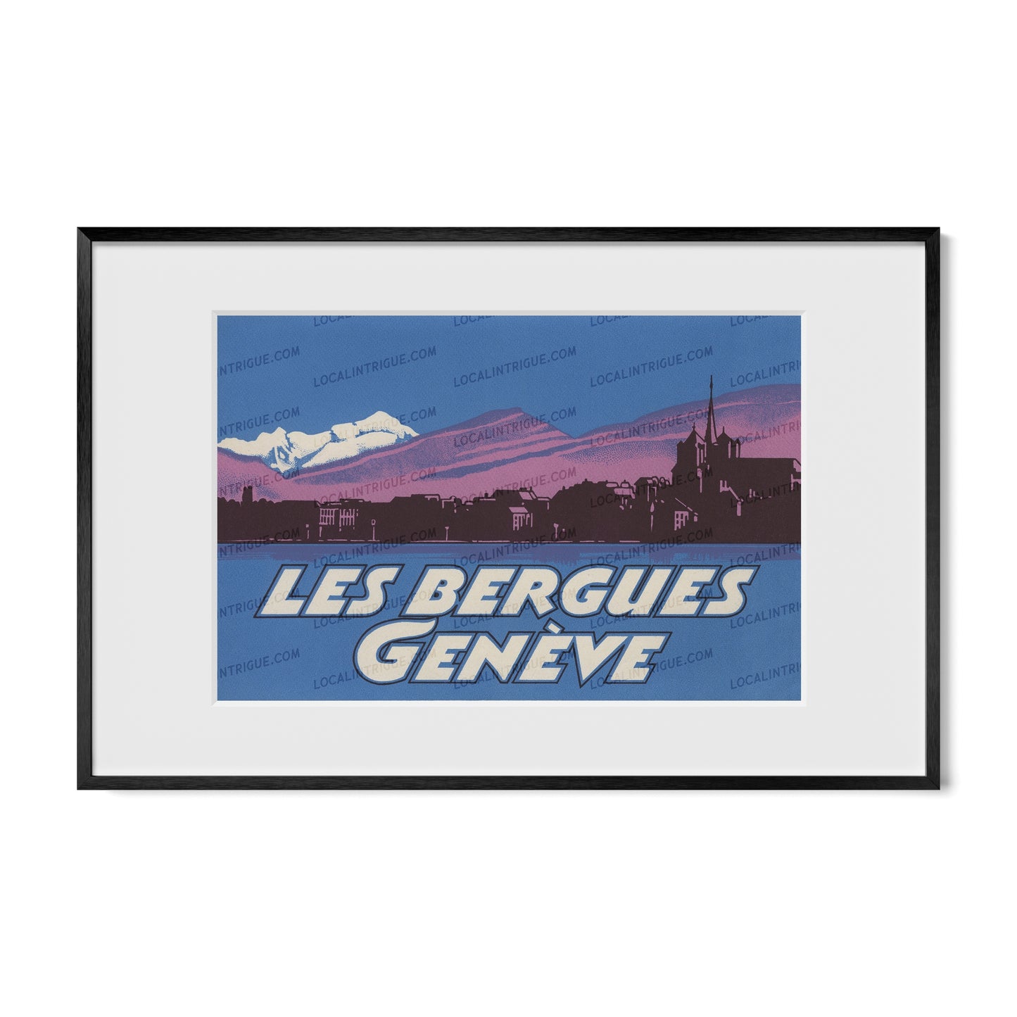 Les Bergues · Geneva, Switzerland · Framed Print