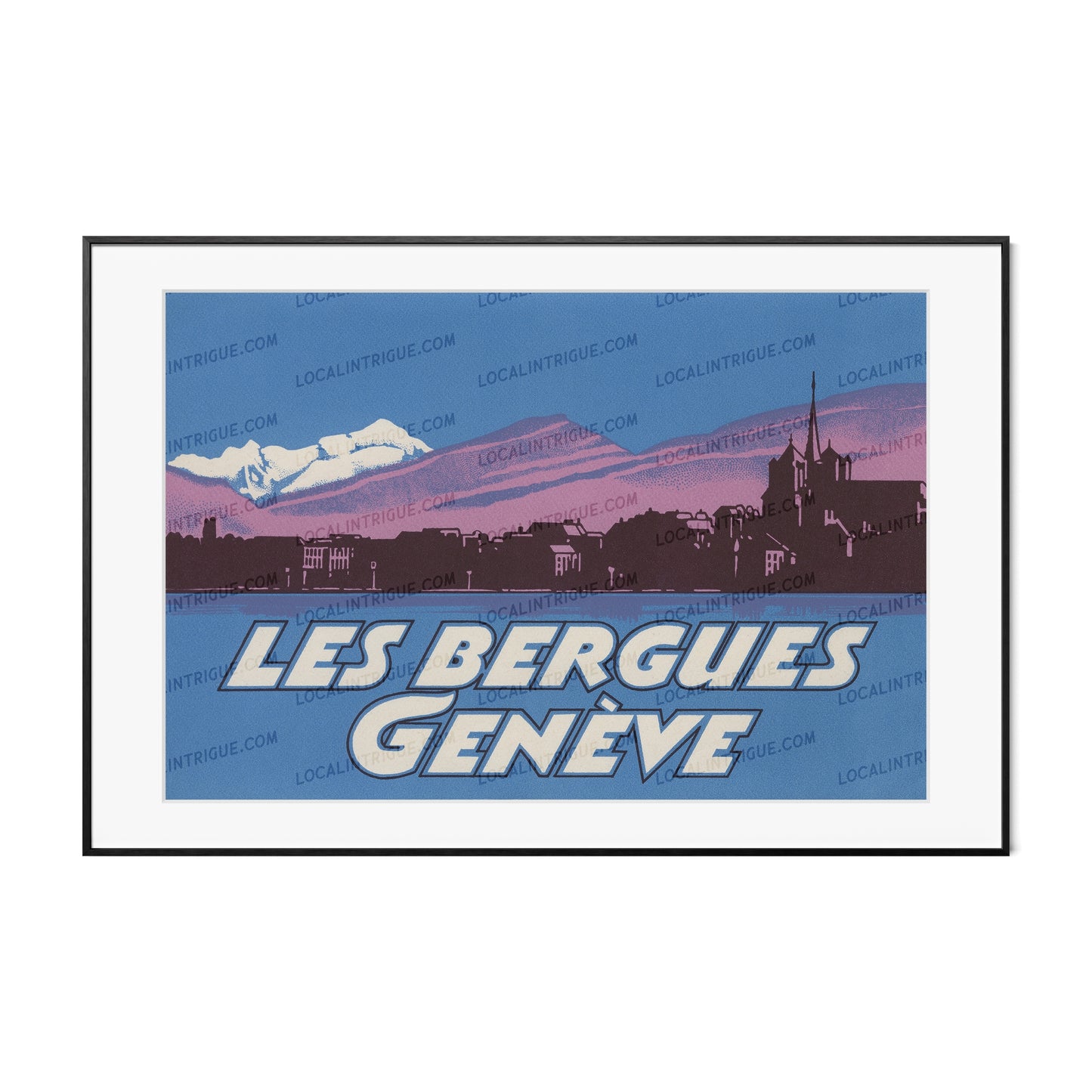 Les Bergues · Geneva, Switzerland · Framed Print