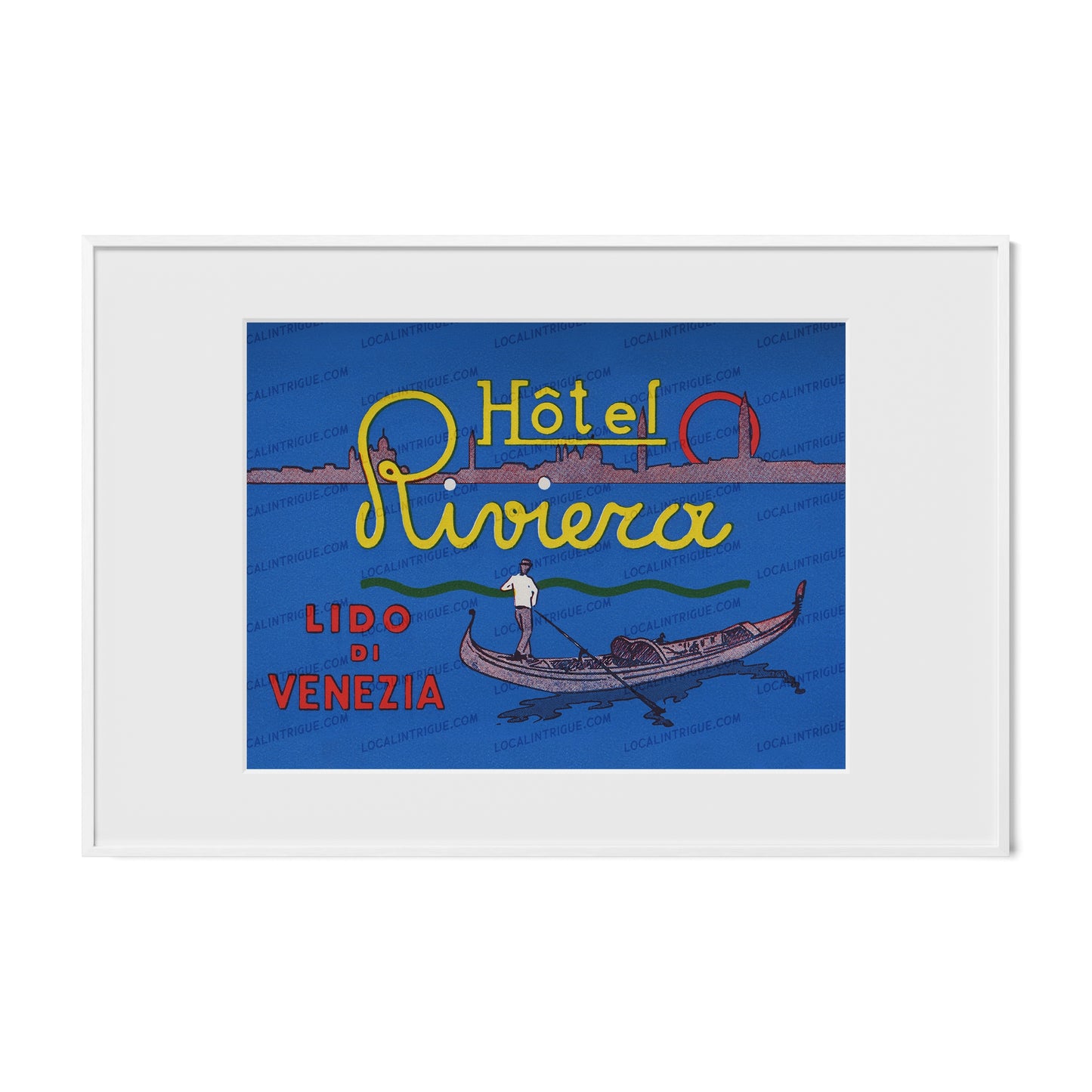 Hotel Riviera · Venice, Italy · Framed Print