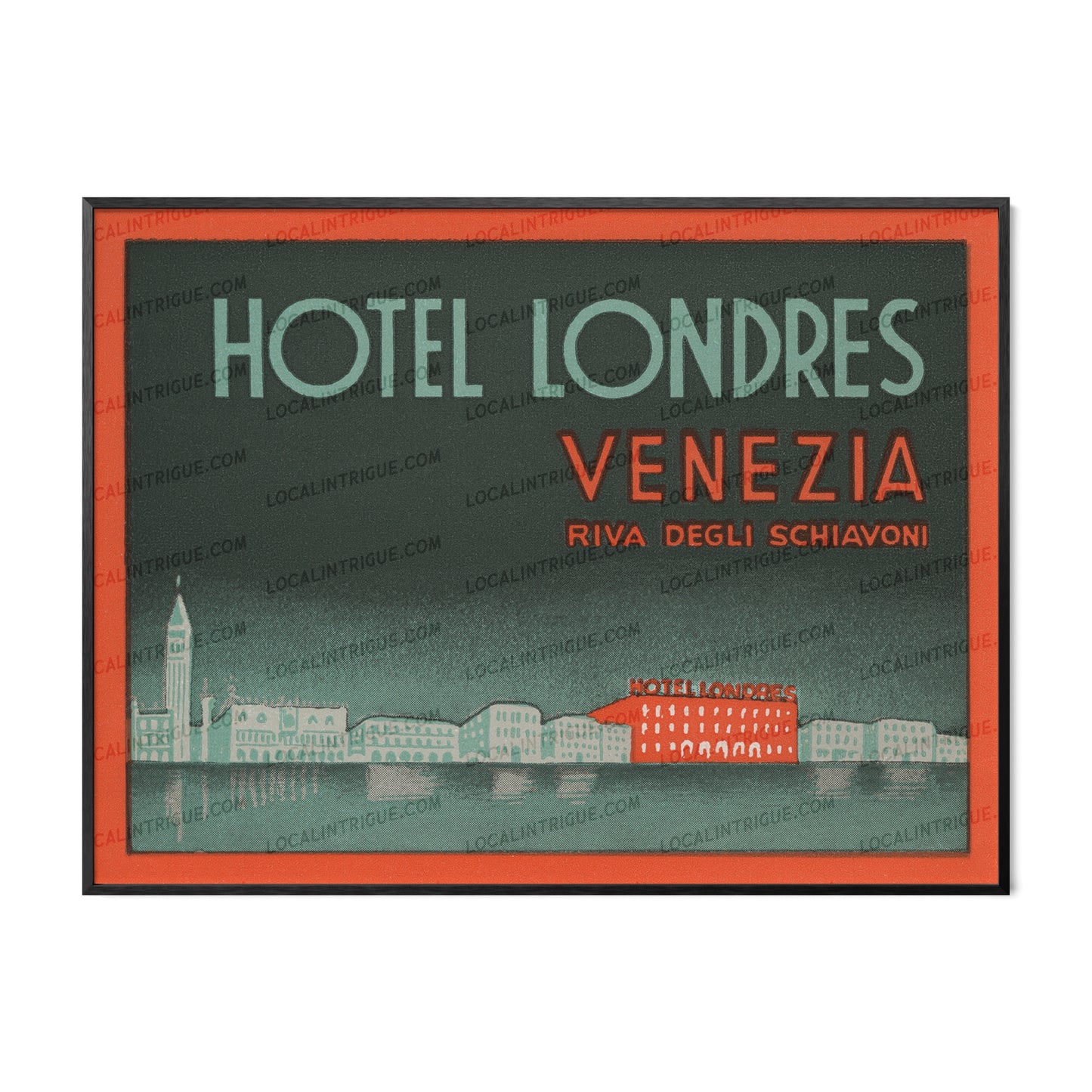 Hotel Londres · Venice, Italy · Framed Print