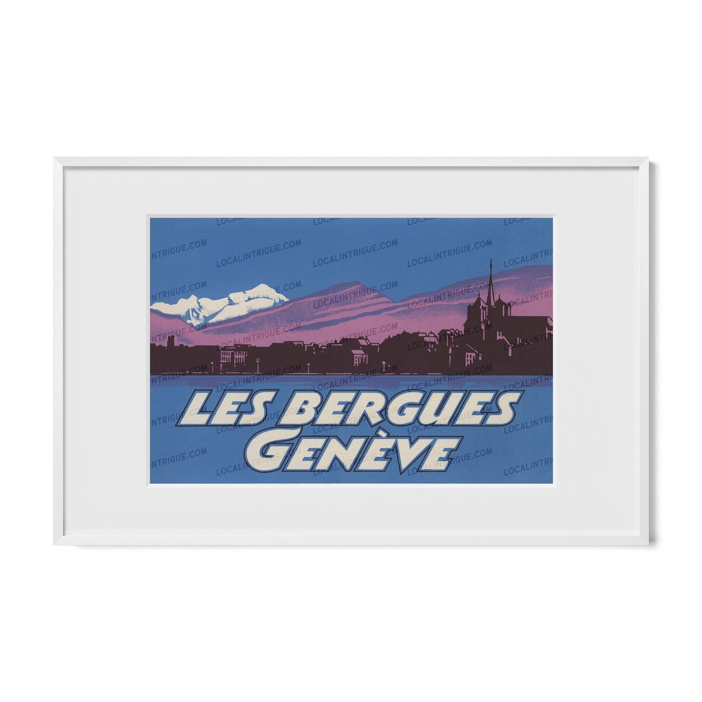 Les Bergues · Geneva, Switzerland · Framed Print