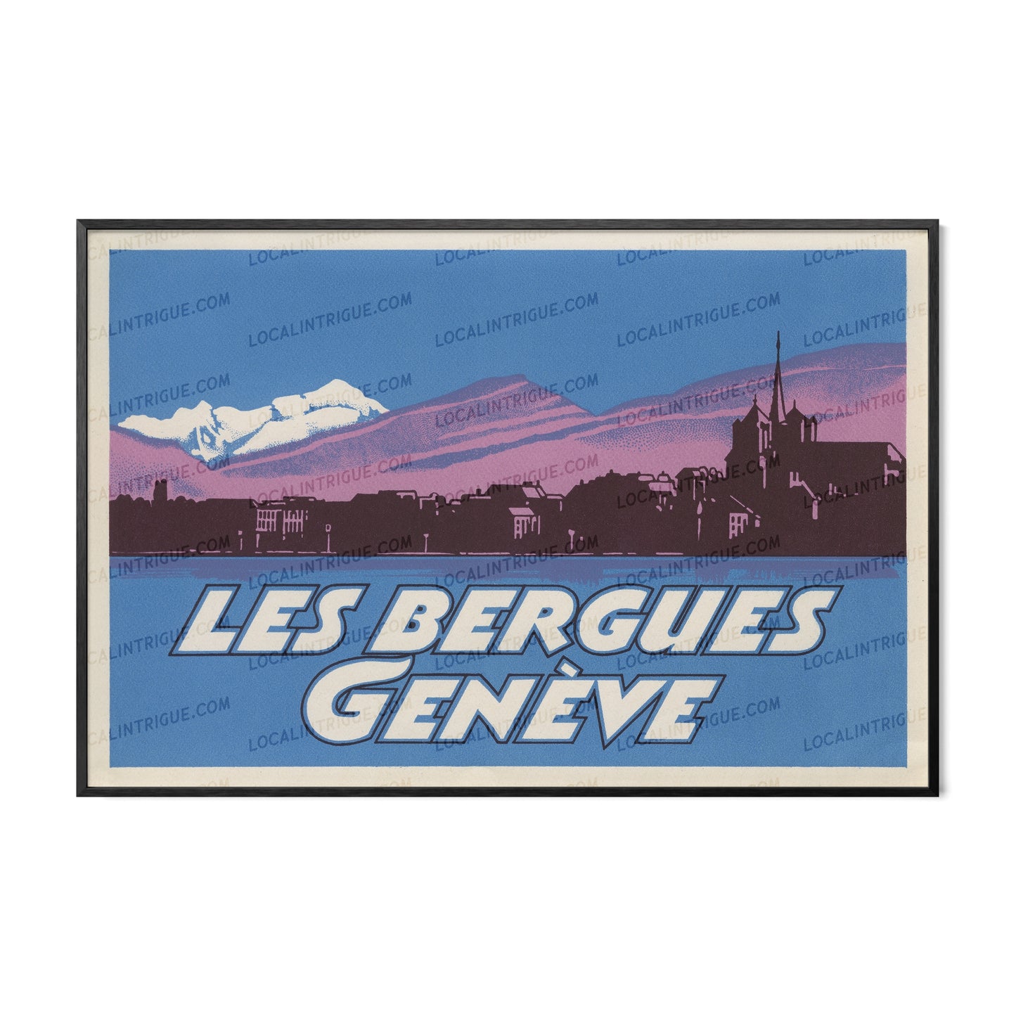 Les Bergues · Geneva, Switzerland · Framed Print