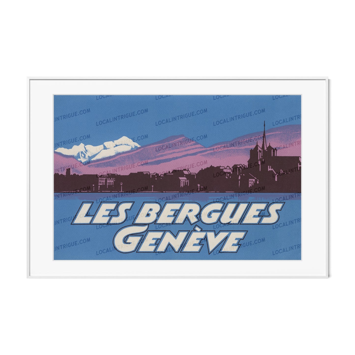 Les Bergues · Geneva, Switzerland · Framed Print