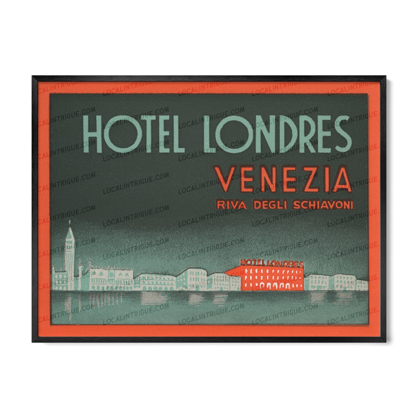 Hotel Londres · Venice, Italy · Framed Print