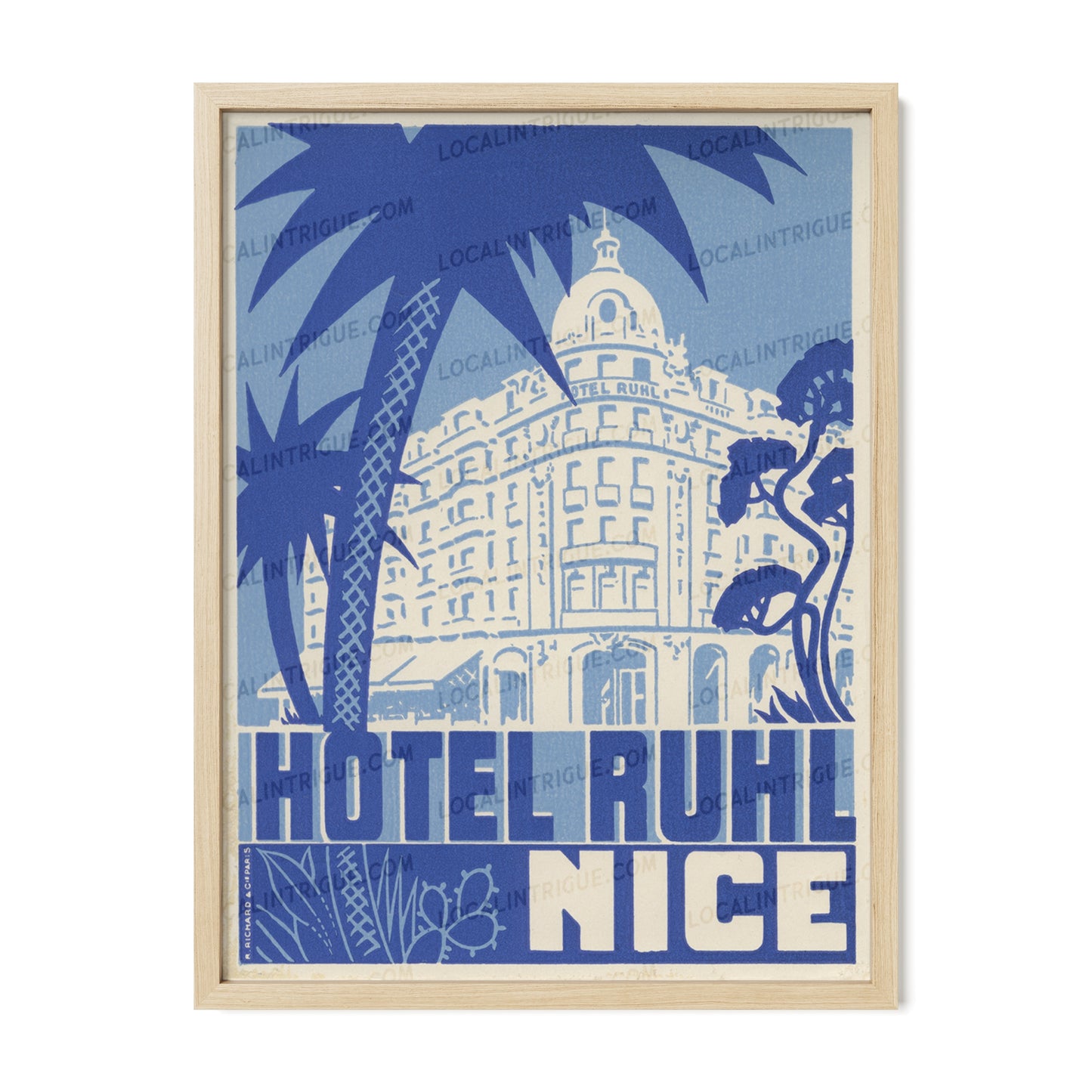 Hotel Ruhl · Nice, France · Framed Print
