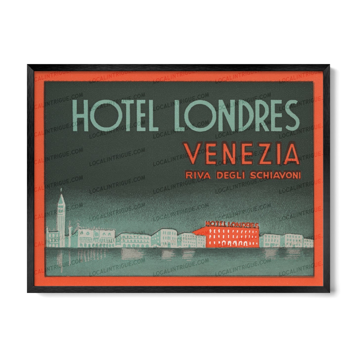 Hotel Londres · Venice, Italy · Framed Print