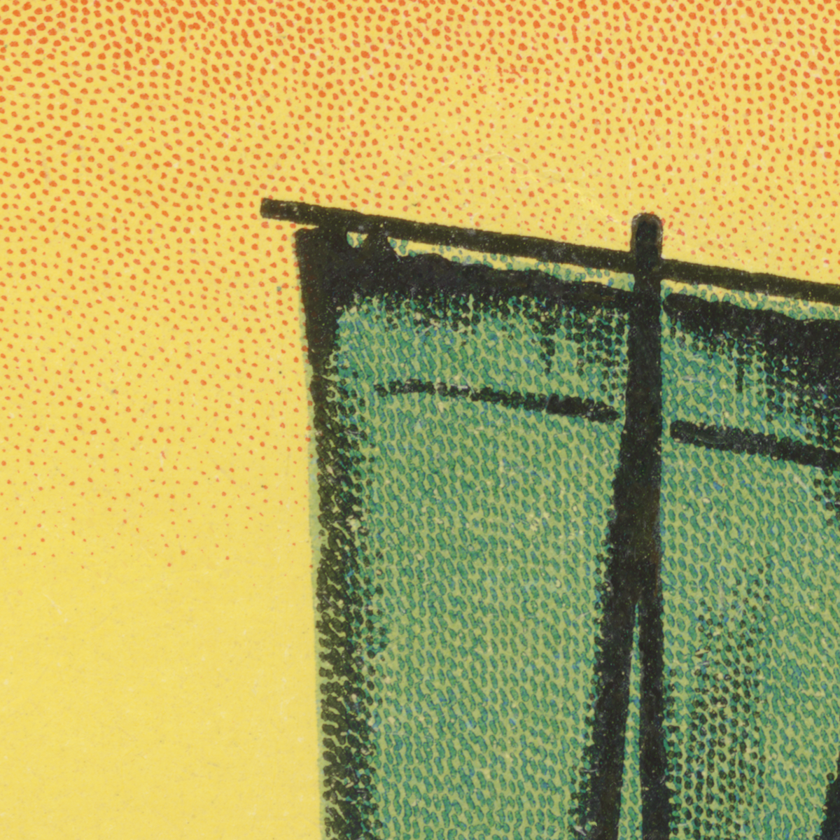 Detail of circa-1935 Bellagio Splendide Lake Como luggage label artwork