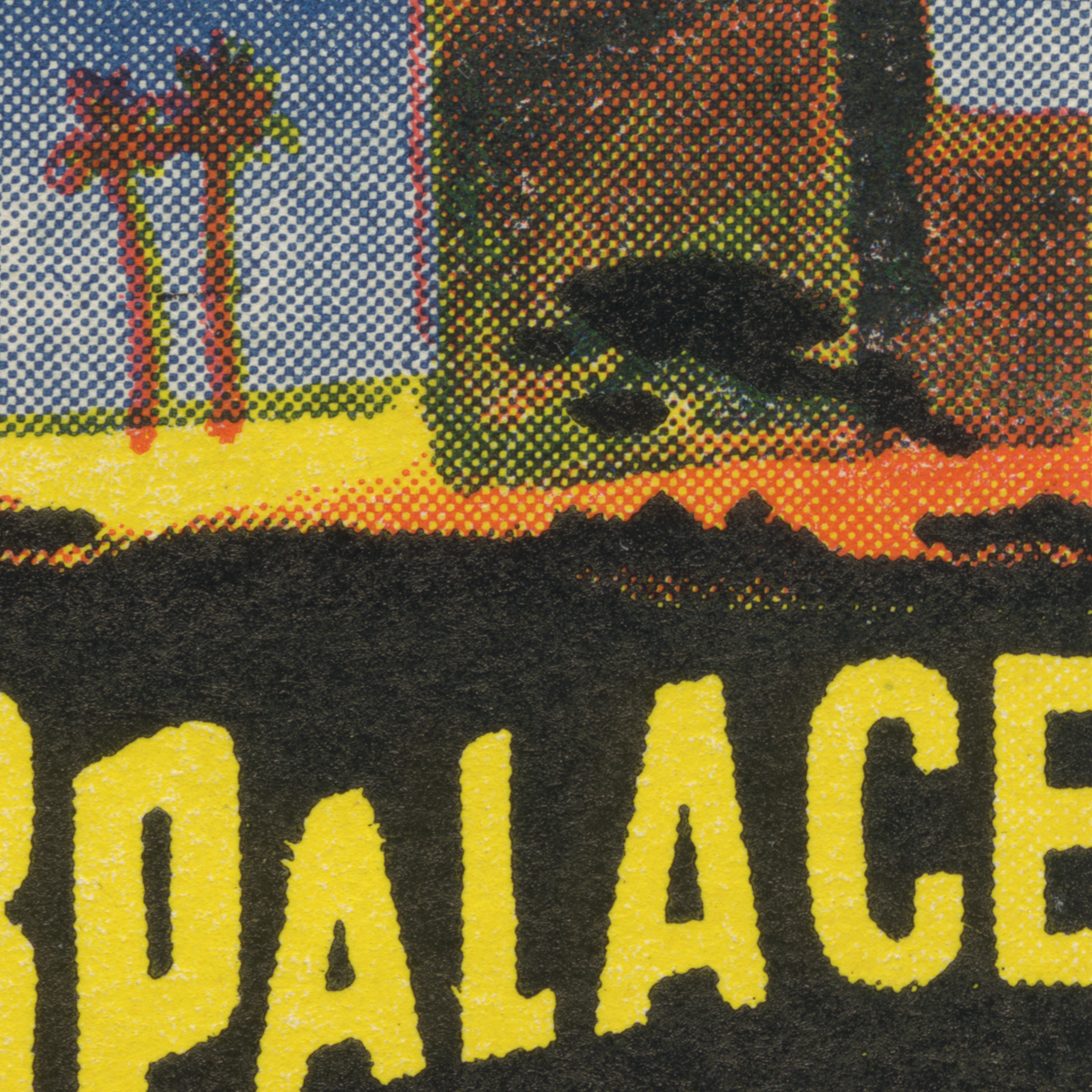 Detail of original vintage Winter Palace Luxor Egypt luggage label artwork