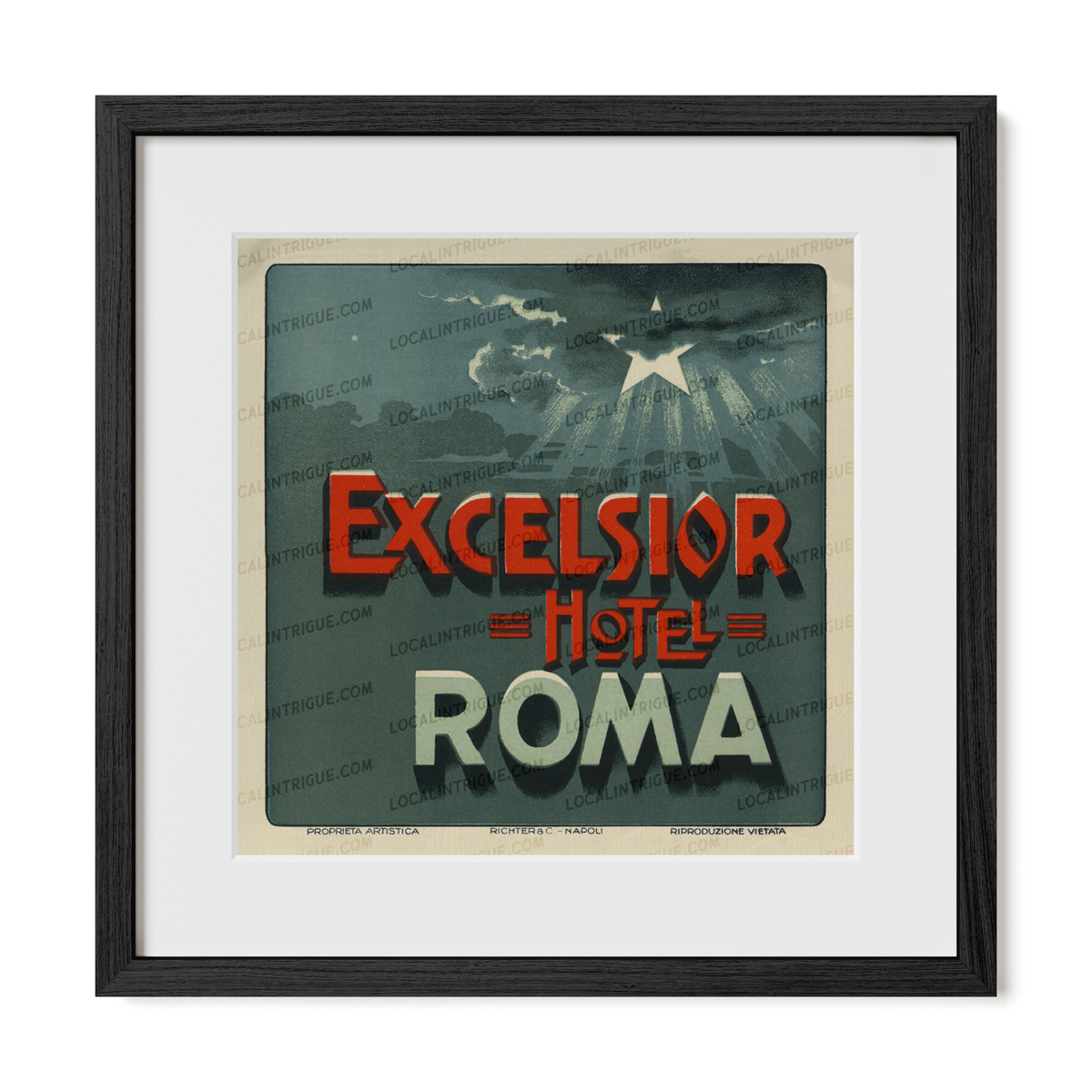 Excelsior Hotel · Rome, Italy Vintage Travel Print