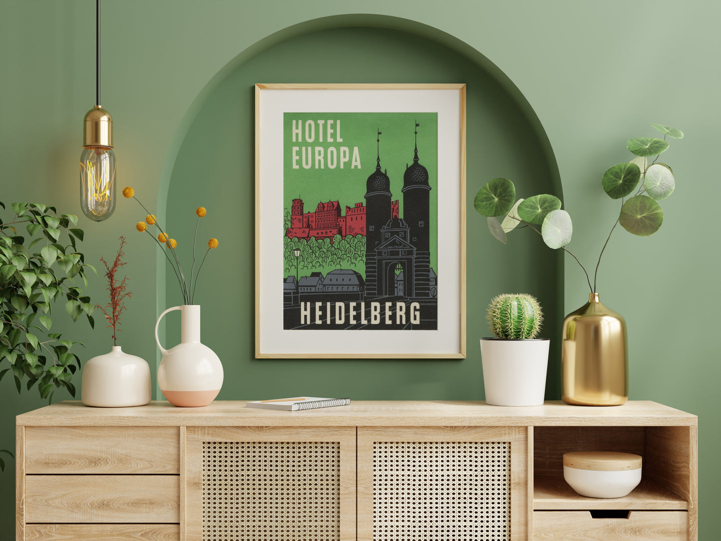 Hotel Europa · Heidelberg, Germany · Framed Print