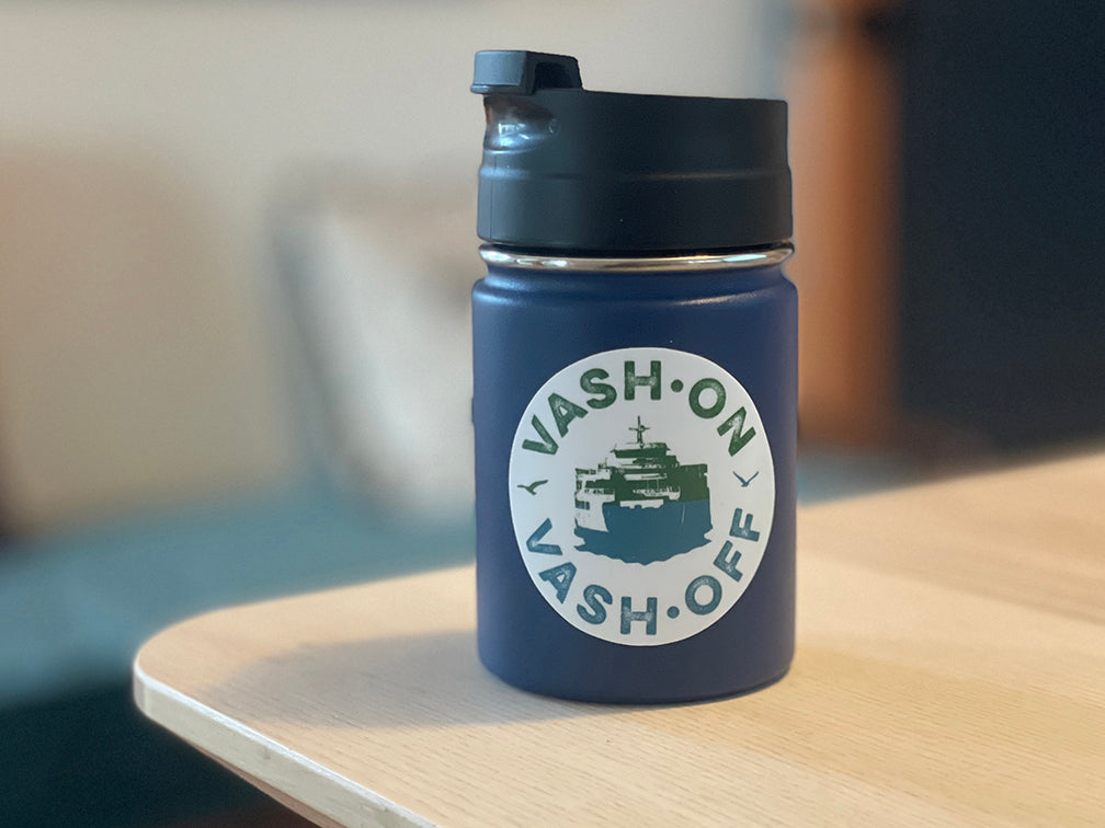 Round Vashon Vashoff Ferry Decal by LocalIntrigue.com