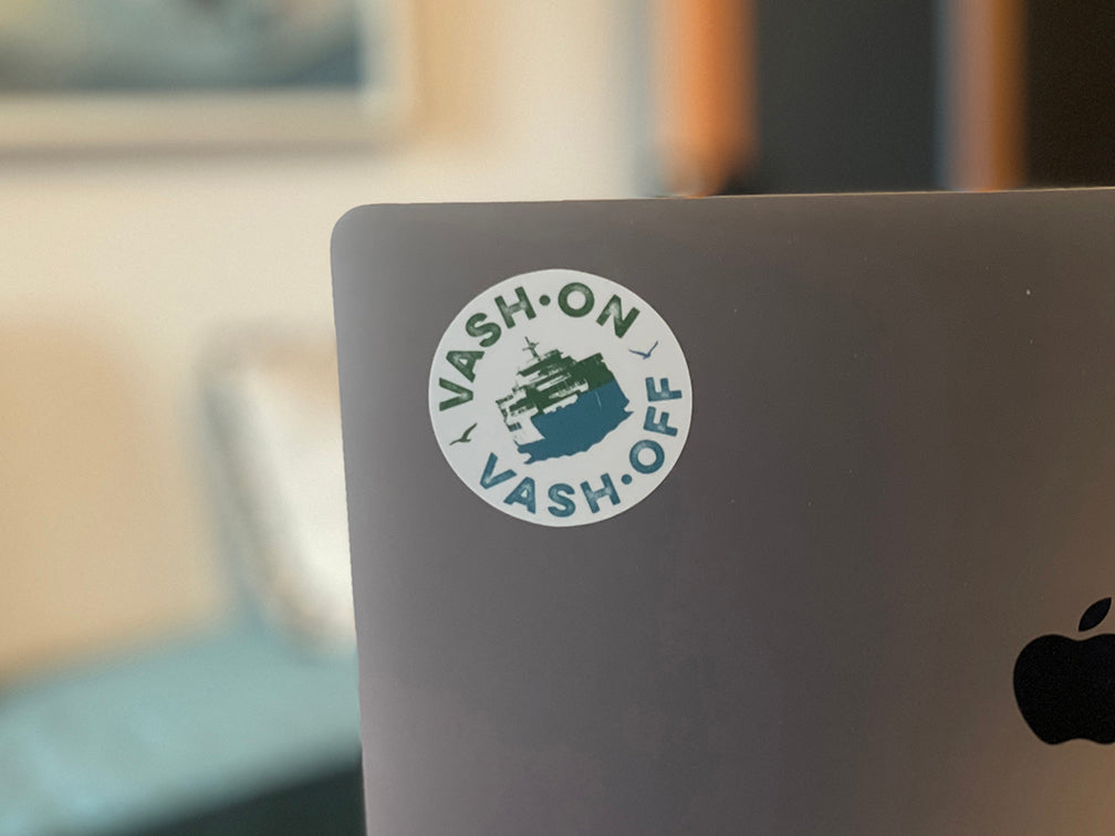 Round Vashon Vashoff Ferry Decal by LocalIntrigue.com