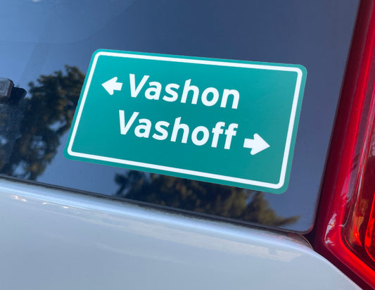 Vashon Vashoff Freeway Sign Decal by LocalIntrigue.com