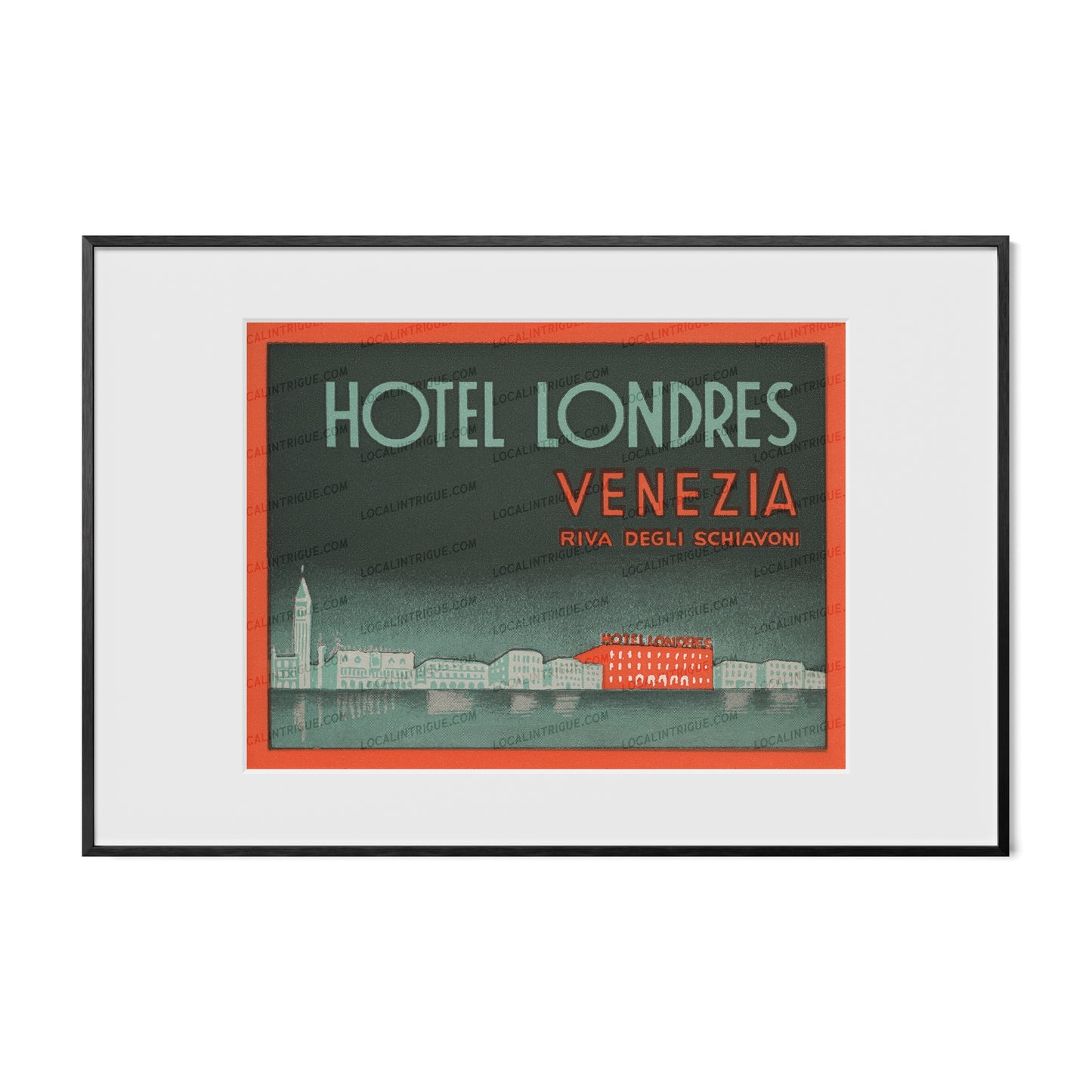 Hotel Londres · Venice, Italy · Framed Print