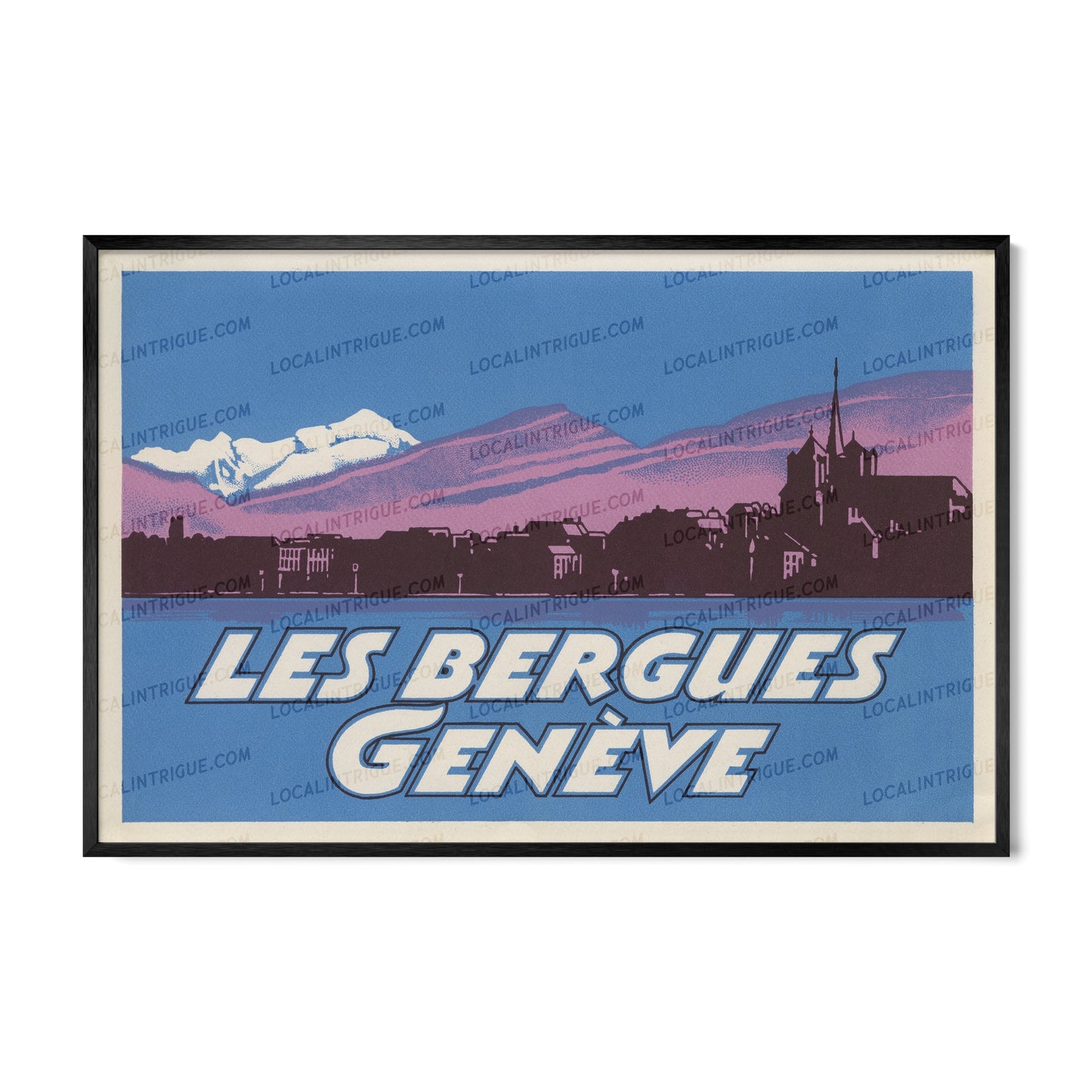Les Bergues · Geneva, Switzerland · Framed Print
