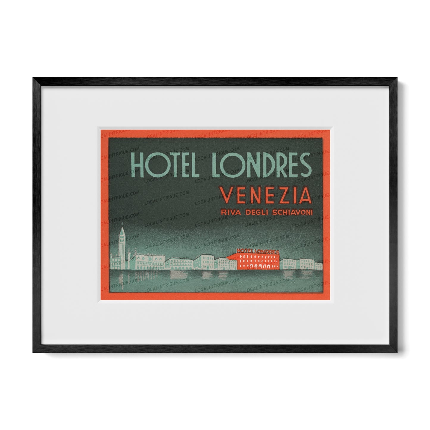 Hotel Londres · Venice, Italy · Framed Print