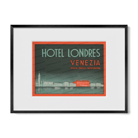 Hotel Londres · Venice, Italy · Framed Print